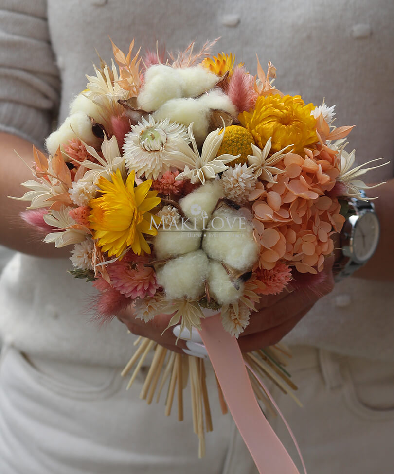 Свадебный букет из сухоцветов №49