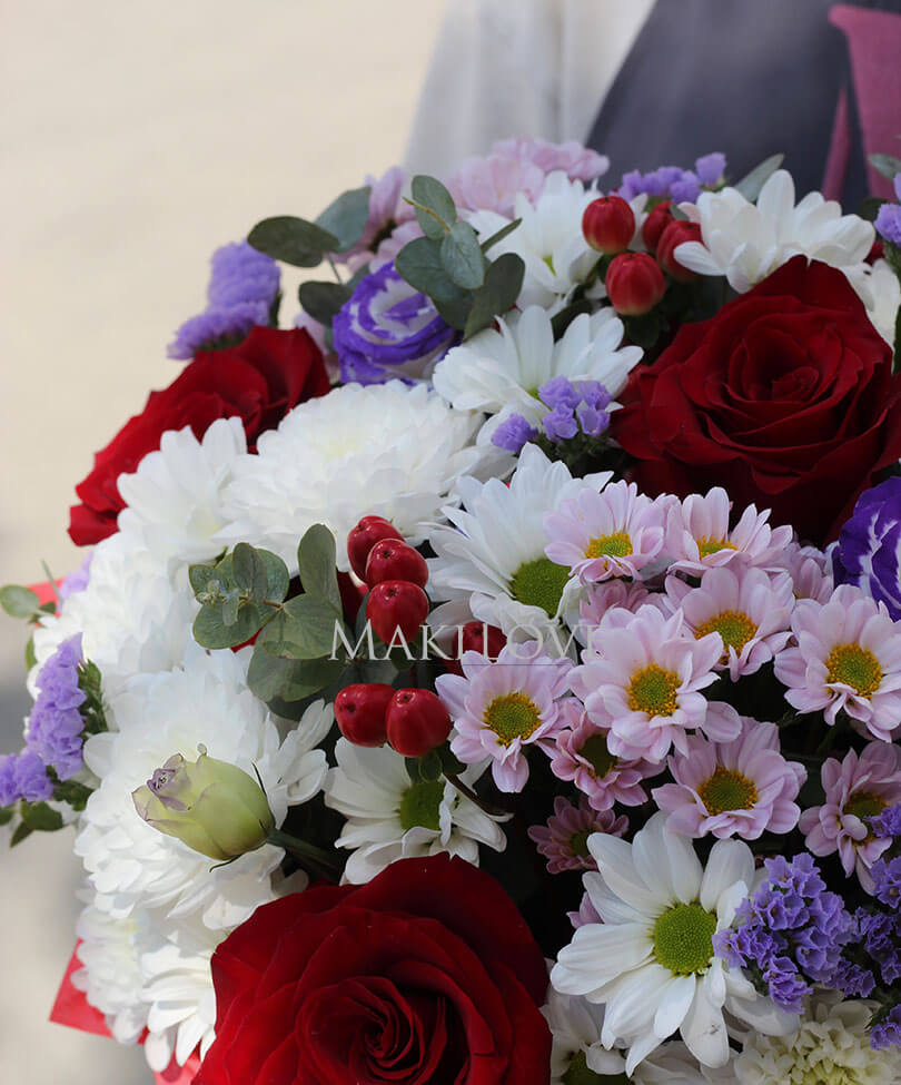 Букет в шляпной коробке «Куба»