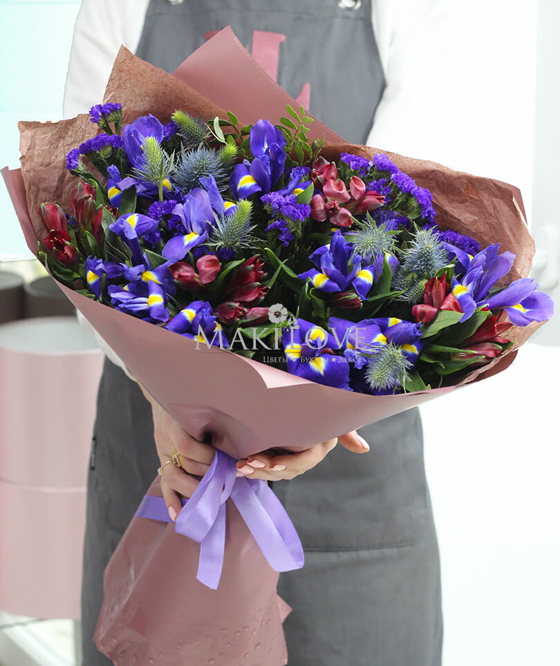 Букет ирисов «Кофейный ликер»