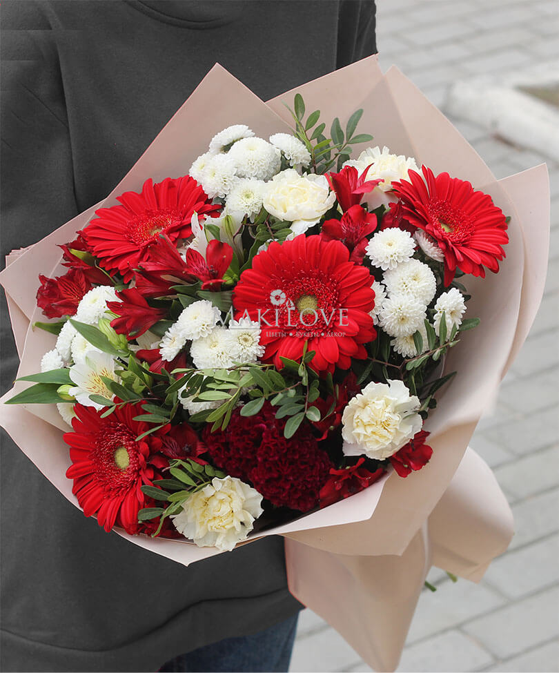 Букет с хризантемой «Фламенко»