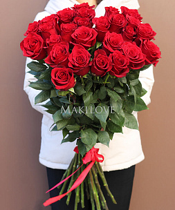 Букет 25 красных роз Премиум