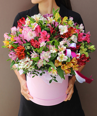 Букет «Кейптаун» в шляпной коробке