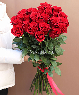 Букет 25 красных роз Премиум