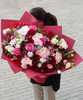 Букет «Розовая страсть»