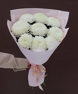 Букет из 9 одноголовых хризантем