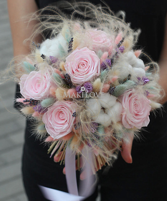 Свадебный букет из сухоцветов №47
