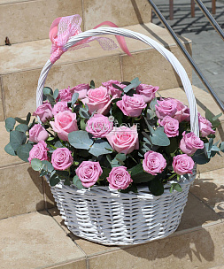 Корзина «Розовый флёр»