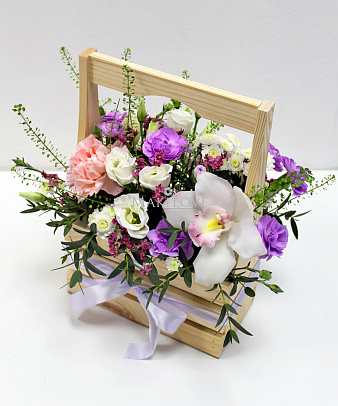 Букет «Нежное утро» в ящичке