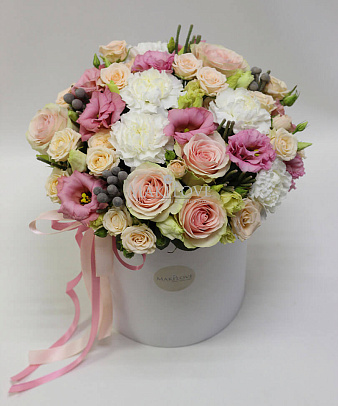 Букет разноцветных роз «Флорида» в коробе