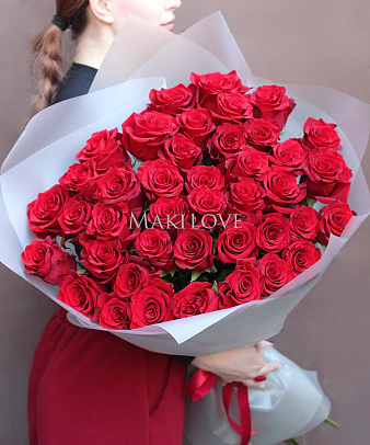Букет из 41 красной розы