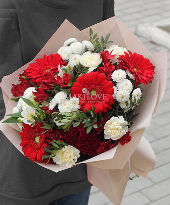 Букет с хризантемой «Фламенко»