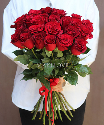 Букет 25 красных роз