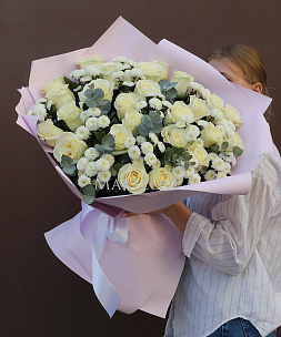 Букет с розами «Влюбленный навсегда»