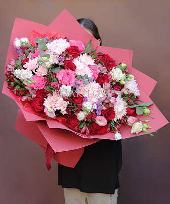 Букет «Розовая страсть»
