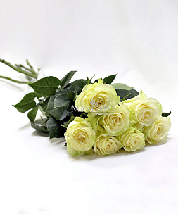 Букет из 7 белых роз Премиум