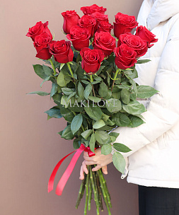Букет из 15 красных роз Премиум
