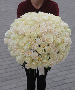 Букет 101 белая роза