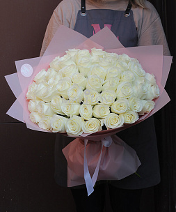 Букет 51 белая роза